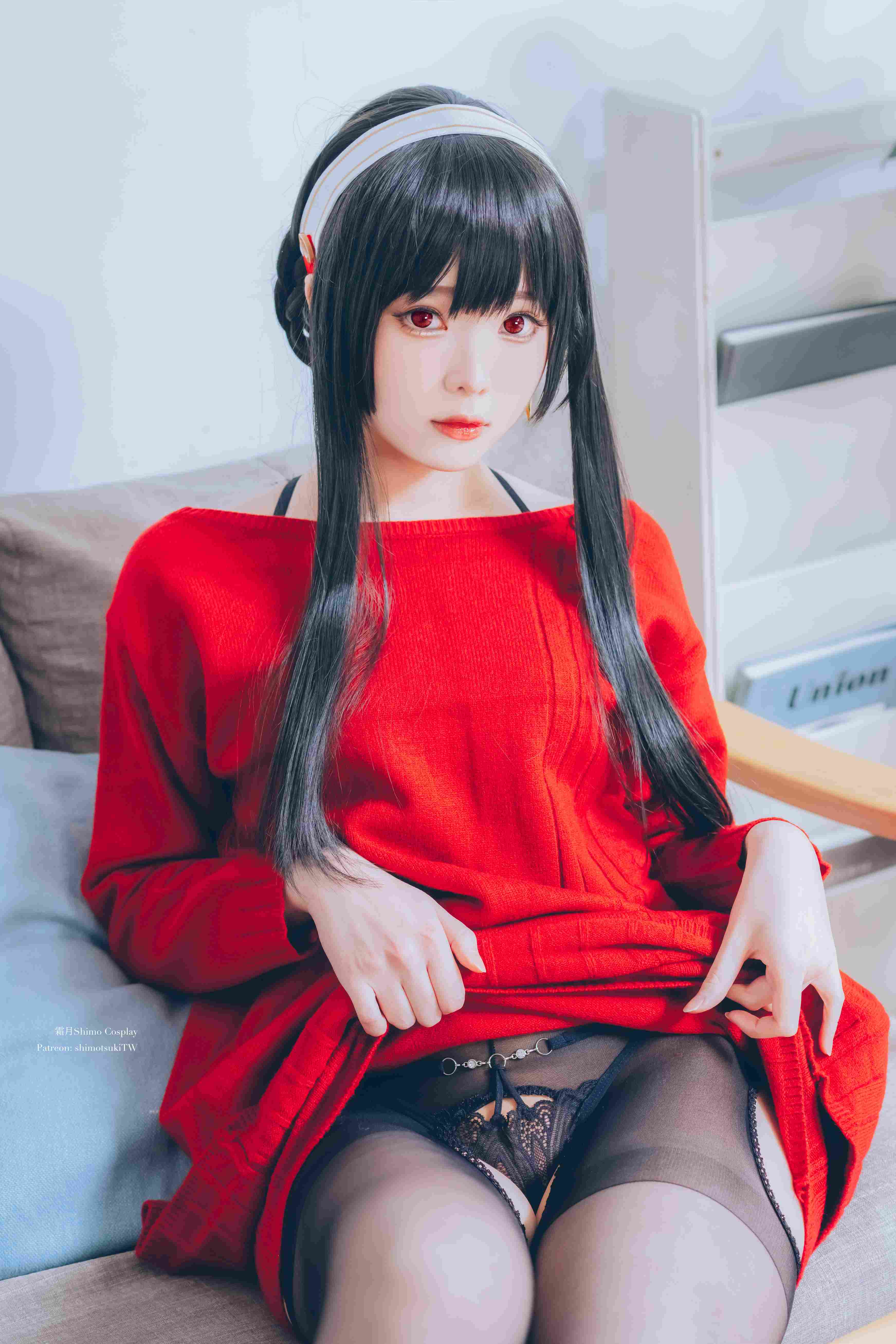 霜月shimo - Yor Forger Red Sweater（146 M）-百宝袋