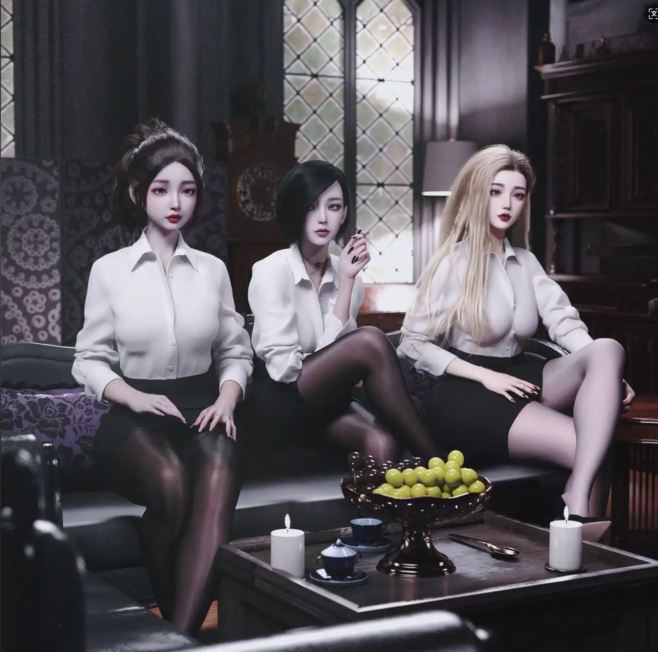 【3D/全彩/无修】滲透01-21[高渲染/皮衣/丝袜制服]【1.3G】-百宝袋