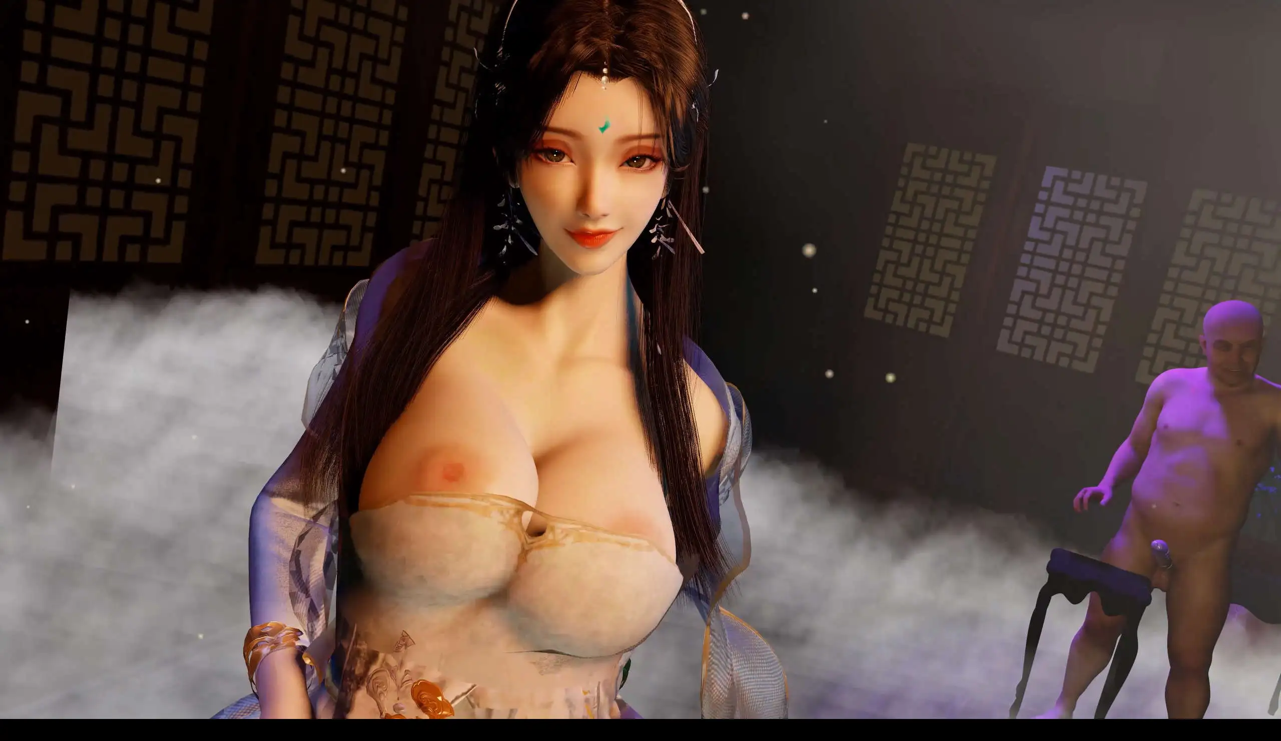 图片[9]-【3D/动态/VAM】清漪古风酒吧NTR 极品长腿女友被猥琐老头侵犯中出【3.8G】