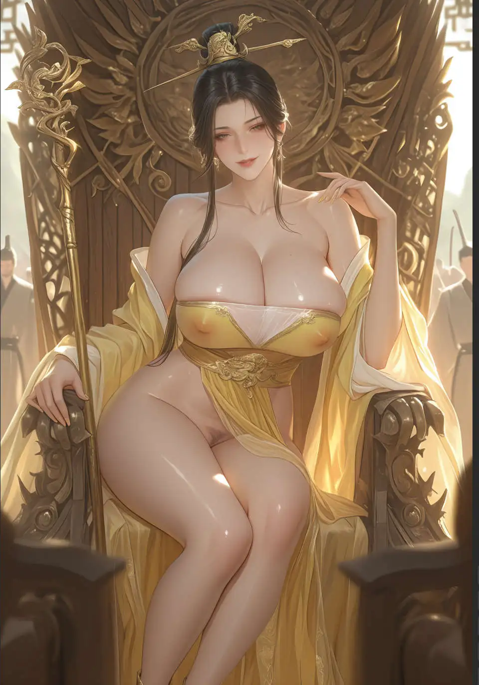 图片[8]-【AI/全彩/无修】熟女江湖・黄蓉之帮主继任仪式【370M】