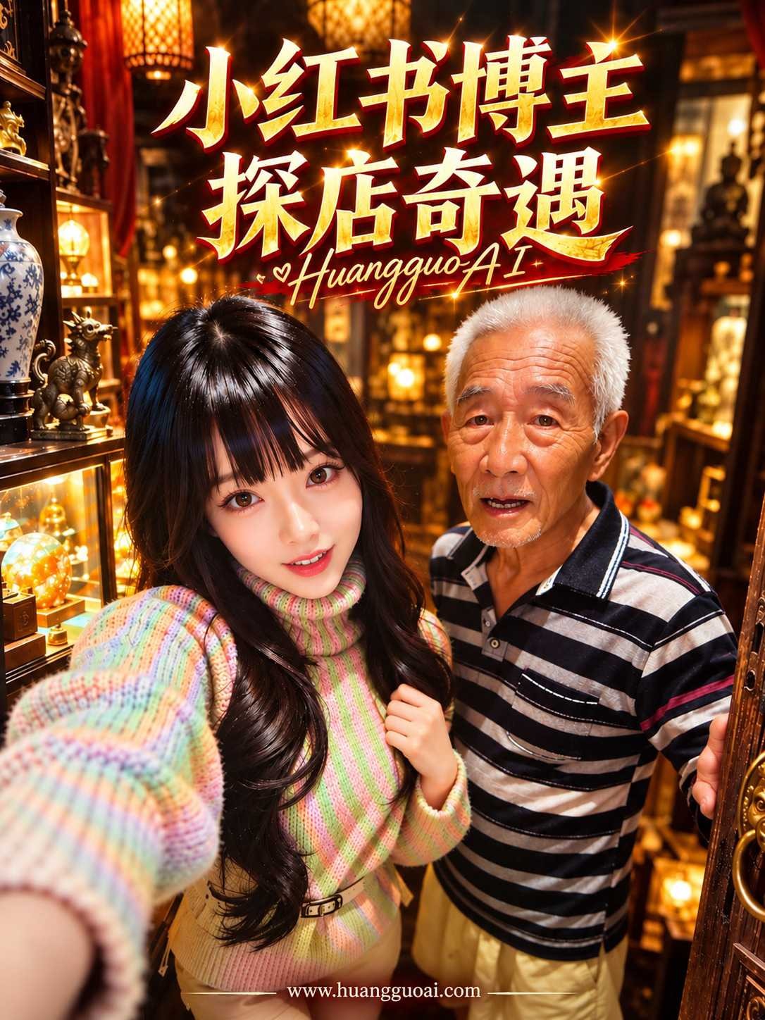 小红书博主探店奇遇记海报