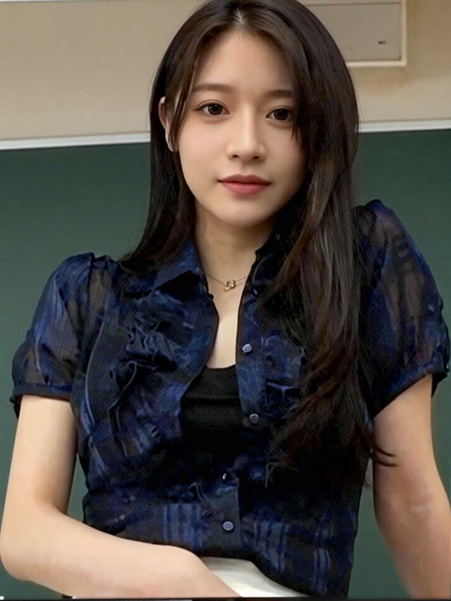 AI换脸 网红花碎花全程穿着丝袜 强上被射