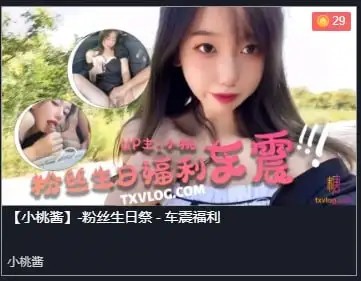 图片[1]-粉丝生日祭车震福利-小桃酱_1[320 MB]
