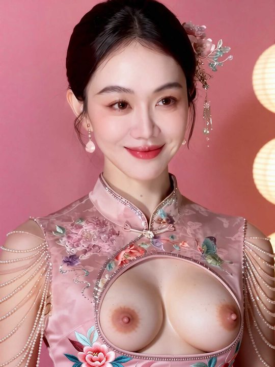 AI魔改 姜妍 骚浪贱货身穿性感旗袍 跪求大家抽插她的淫荡骚穴
