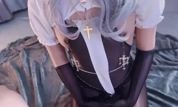 图片[1]-[_#Misa酱_]修女诱惑_淫堕黑丝修女捆绑调教喷水后被中出[1.59 GB]